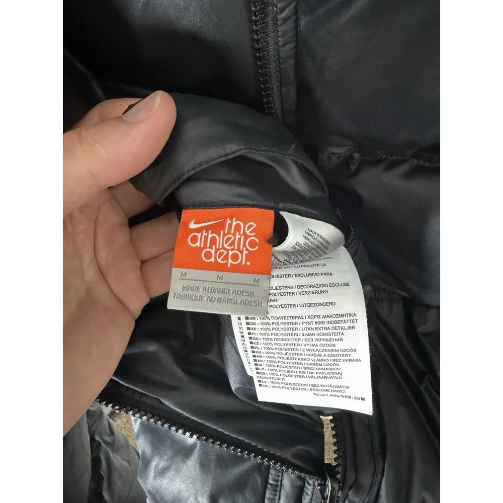 Nike Vintage Down Puffer Jacket Size Large Black SAMPLE RARE